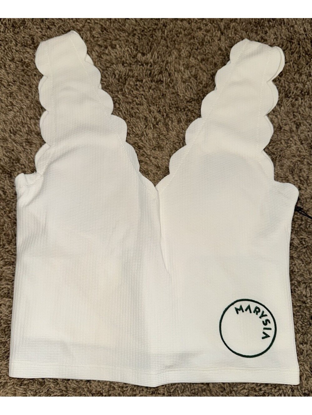 NEW! MARYSIA Venus Scalloped Tank Top - White Small NWT MSRP $325